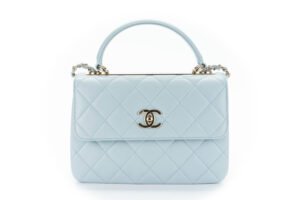 Chanel Trendy CC Powder Blue Lambskin Small Light Gold Hardware
