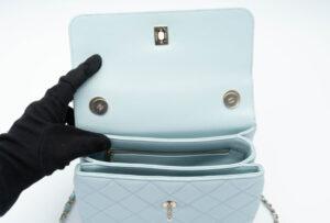 Chanel Trendy CC Powder Blue Lambskin Small Light Gold Hardware - Image 6