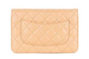 Chanel Wallet On Chain Beige Lambskin Gold Hardware - Image 4