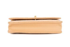 Chanel Wallet On Chain Beige Lambskin Gold Hardware - Image 7