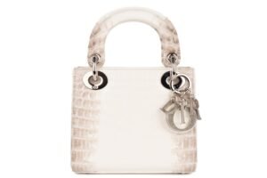 Dior Mini Lady Dior Himalaya Crocodile Niloticus Silver Crystal Hardware