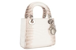 Dior Mini Lady Dior Himalaya Crocodile Niloticus Silver Crystal Hardware - Image 3