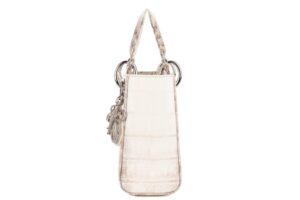 Dior Mini Lady Dior Himalaya Crocodile Niloticus Silver Crystal Hardware - Image 5