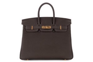 Hermès Birkin 25 Bai Brun Togo Gold Hardware