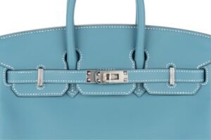 Hermès Birkin 25 Bleu Jean Swift Palladium Hardware - Image 7