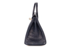 Hermès Birkin 25 Bleu Marine Matte Alligator Missippian Gold Hardware - Image 5