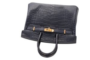 Hermès Birkin 25 Bleu Marine Matte Alligator Missippian Gold Hardware - Image 8