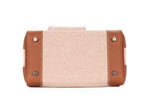 Hermès Birkin 25 Cargo Gold-Ecru-Beige / Swift-Toile H Palladium Hardware - Image 6