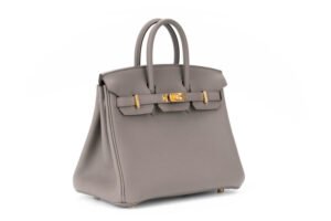 Hermès Birkin 25 Gris Etain Togo Gold Hardware - Image 3