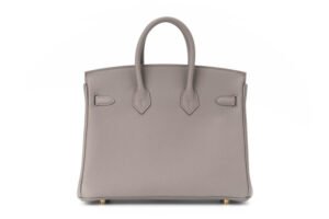 Hermès Birkin 25 Gris Etain Togo Gold Hardware - Image 4