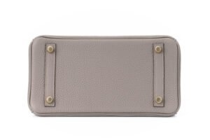 Hermès Birkin 25 Gris Etain Togo Gold Hardware - Image 6