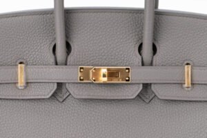 Hermès Birkin 25 Gris Etain Togo Gold Hardware - Image 7