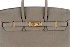 Hermès Birkin 25 Gris Meyer Togo Gold Hardware - Image 8