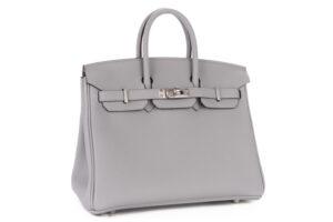 Hermès Birkin 25 Gris Pantin Togo Palladium Hardware - Image 3