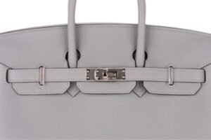 Hermès Birkin 25 Gris Pantin Togo Palladium Hardware - Image 6