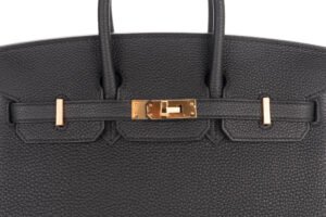 Hermès Birkin 25 Noir – Black Togo Gold Hardware - Image 8
