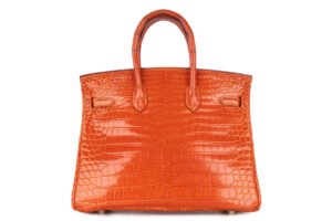 Hermès Birkin 25 Pain D’épices Shiny Crocodile Porosus Palladium Hardware - Image 4