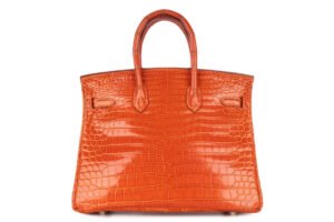 Hermès Birkin 25 Pain D’épices Shiny Crocodile Porosus Palladium Hardware - Image 4