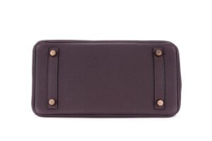 Hermès Birkin 25 Touch Raisin / Prunoir Togo / Matte Alligator Rose Gold Hardware - Image 6