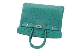Hermès Birkin 25 Vert Verone Ostrich Palladium Hardware - Image 8