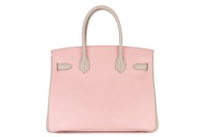 Hermès Birkin 30 HSS Rose Sakura / Gris Perle Chevrè Gold Hardware - Image 4