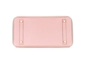 Hermès Birkin 30 HSS Rose Sakura / Gris Perle Chevrè Gold Hardware - Image 7