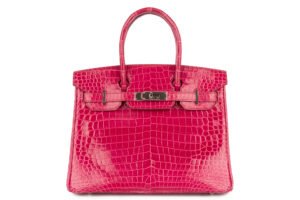 Hermès Birkin 30 Rose Fuchsia Shiny Crocodile Palladium Hardware