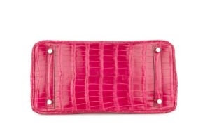 Hermès Birkin 30 Rose Fuchsia Shiny Crocodile Palladium Hardware - Image 7