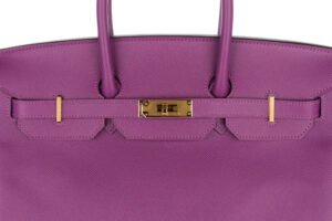 Hermès Birkin 35 Anemone Epsom Gold Hardware - Image 8