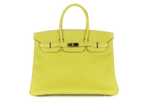 Hermès Birkin 35 Candy Kiwi – Lichen Epsom Retourne Palladium Hardware