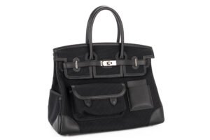 Hermès Birkin 35 Cargo Noir – Black Swift / Toile Palladium Hardware - Image 3