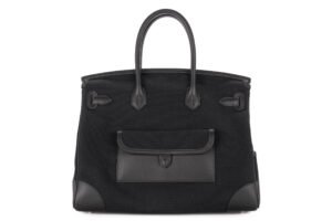 Hermès Birkin 35 Cargo Noir – Black Swift / Toile Palladium Hardware - Image 4