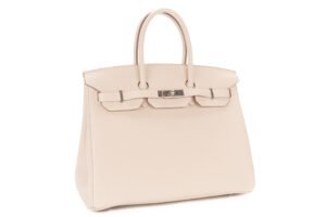 Hermès Birkin 35 Craie Togo Palladium Hardware - Image 3