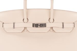 Hermès Birkin 35 Craie Togo Palladium Hardware - Image 8