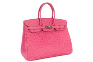 Hermès Birkin 35 Fushsia Ostrich Palladium Hardware - Image 3