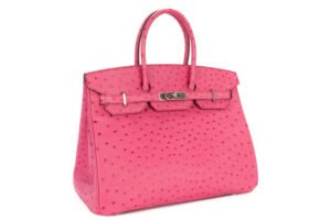 Hermès Birkin 35 Fushsia Ostrich Palladium Hardware - Image 3
