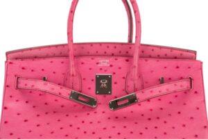 Hermès Birkin 35 Fushsia Ostrich Palladium Hardware - Image 8