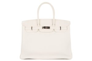 Hermès Birkin 35 White Clemence Palladium Hardware