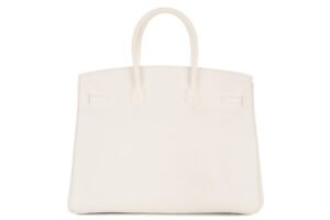 Hermès Birkin 35 White Clemence Palladium Hardware - Image 4