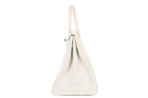 Hermès Birkin 35 White Clemence Palladium Hardware - Image 5