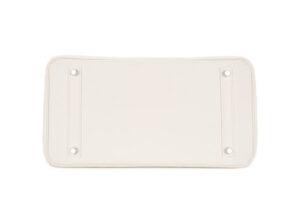 Hermès Birkin 35 White Clemence Palladium Hardware - Image 6