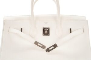 Hermès Birkin 35 White Clemence Palladium Hardware - Image 7