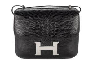 Hermès Constance 18 Noir – Black Lizard Palladium Hardware