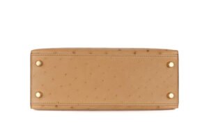 Hermès Kelly 25 Chai Ostrich Gold Hardware - Image 7