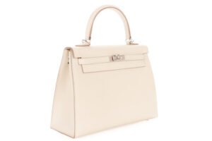 Hermès Kelly 25 Craie Epsom Palladium Hardware - Image 3