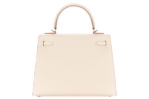 Hermès Kelly 25 Craie Epsom Palladium Hardware - Image 4