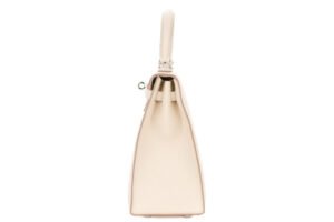 Hermès Kelly 25 Craie Epsom Palladium Hardware - Image 5
