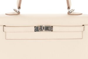 Hermès Kelly 25 Craie Epsom Palladium Hardware - Image 7