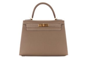 Hermès Kelly 25 Etoupe Epsom Sellier Gold Hardware