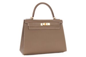 Hermès Kelly 25 Etoupe Epsom Sellier Gold Hardware - Image 3